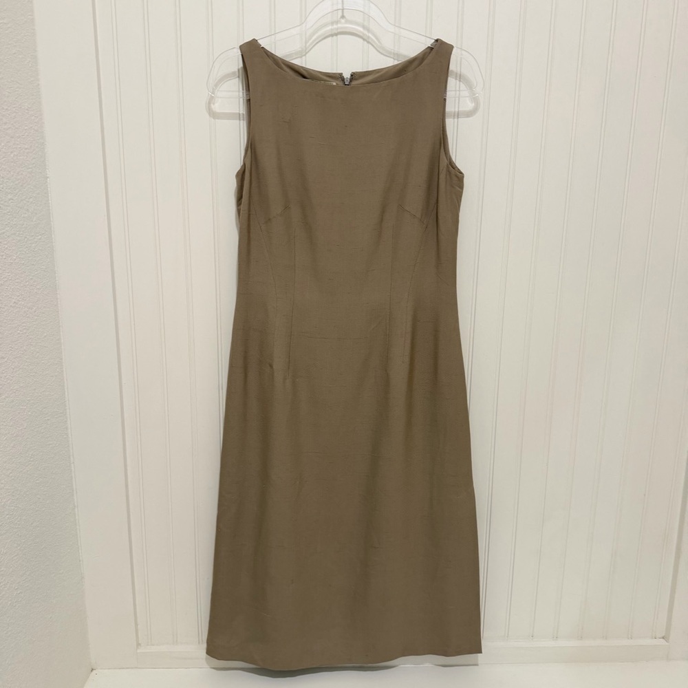 Luciano Barbera Tan Knee Length Dress 42